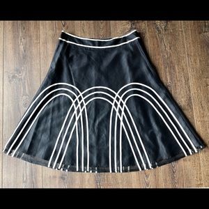 Classy black & white LOFT skirt.